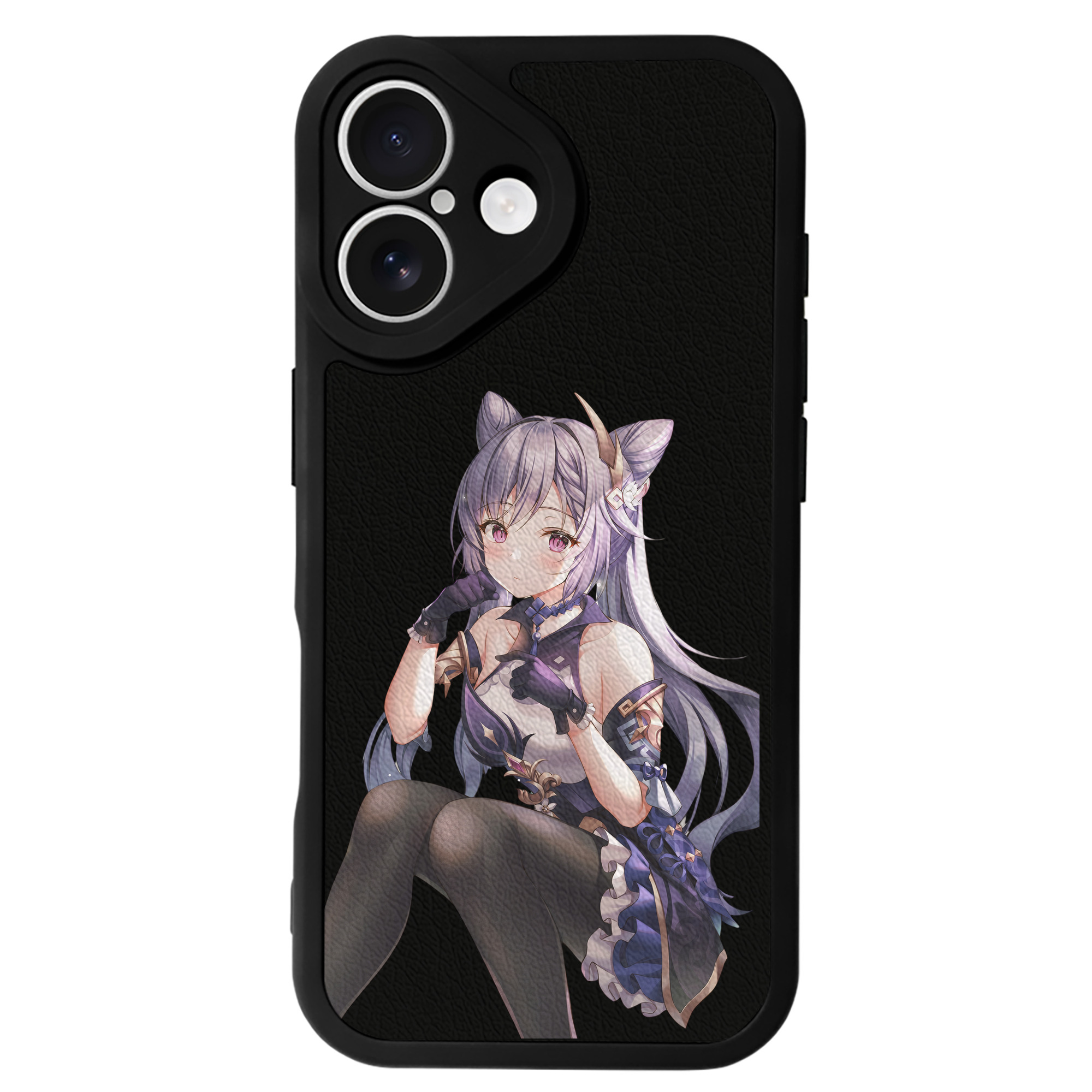 げんし神 刻晴 こくせい genshin Kokusei 【iPhone 16シリーズ対応】シリコンスマホケース（レザー調） 材質：シリコン